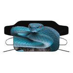 Blue Pit Viper Snake Print Car Windshield Snow Cover
