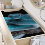 Blue Pit Viper Snake Print Changing Pad Cover