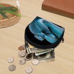 Blue Pit Viper Snake Print Coin Purse