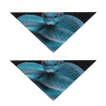 Blue Pit Viper Snake Print Dog Bandana
