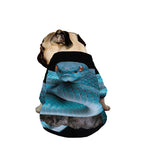 Blue Pit Viper Snake Print Dog Zip Up Jacket