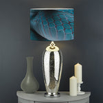 Blue Pit Viper Snake Print Drum Lamp Shade