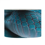 Blue Pit Viper Snake Print Drum Lamp Shade