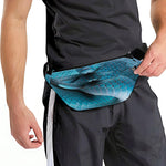 Blue Pit Viper Snake Print Fanny Pack