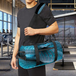 Blue Pit Viper Snake Print Gym Bag