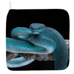 Blue Pit Viper Snake Print Hand Towel