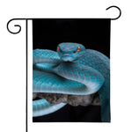 Blue Pit Viper Snake Print House Flag