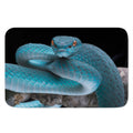 Blue Pit Viper Snake Print Indoor Door Mat