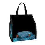 Blue Pit Viper Snake Print Insulated Lunch Tote