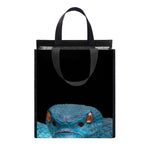 Blue Pit Viper Snake Print Insulated Lunch Tote