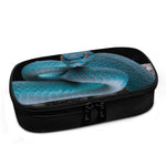 Blue Pit Viper Snake Print Insulin Cooler Travel Case