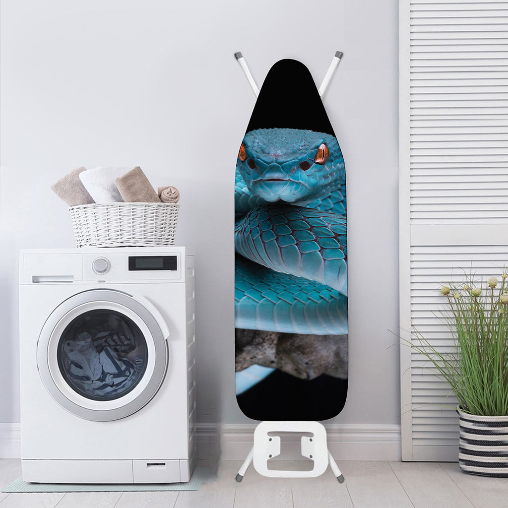 Blue Pit Viper Snake Print Ironing Board Cover