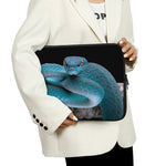 Blue Pit Viper Snake Print Laptop Sleeve