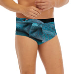 Blue Pit Viper Snake Print Men's Briefs