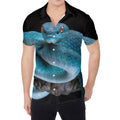 Blue Pit Viper Snake Print Men's Shirt