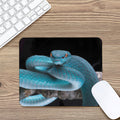 Blue Pit Viper Snake Print Mouse Pad