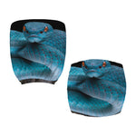 Blue Pit Viper Snake Print Office Chair Cover