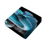 Blue Pit Viper Snake Print Outdoor Seat Cushion Cover