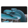 Blue Pit Viper Snake Print Polyester Doormat