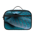 Blue Pit Viper Snake Print Portable Lunch Bag