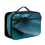 Blue Pit Viper Snake Print Portable Lunch Bag