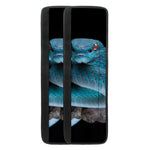 Blue Pit Viper Snake Print Refrigerator Handle Covers