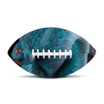 Blue Pit Viper Snake Print Rugby Ball