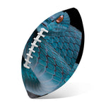 Blue Pit Viper Snake Print Rugby Ball