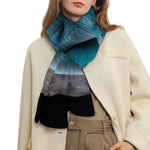 Blue Pit Viper Snake Print Scarf