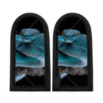 Blue Pit Viper Snake Print Skillet Handle Cover