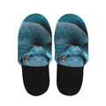 Blue Pit Viper Snake Print Slippers