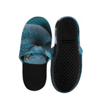 Blue Pit Viper Snake Print Slippers