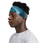 Blue Pit Viper Snake Print Sports Headband