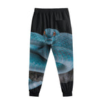 Blue Pit Viper Snake Print Sweatpants