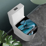 Blue Pit Viper Snake Print Toilet Lid Cover