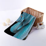 Blue Pit Viper Snake Print Towel