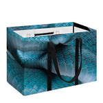 Blue Pit Viper Snake Print Utility Tote Bag