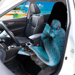 Blue Pit Viper Snake Print Waterproof Car Seat Cover