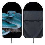 Blue Pit Viper Snake Print Waterproof Car Seat Cover