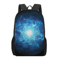 Blue Plasma Energy Print 17 Inch Backpack