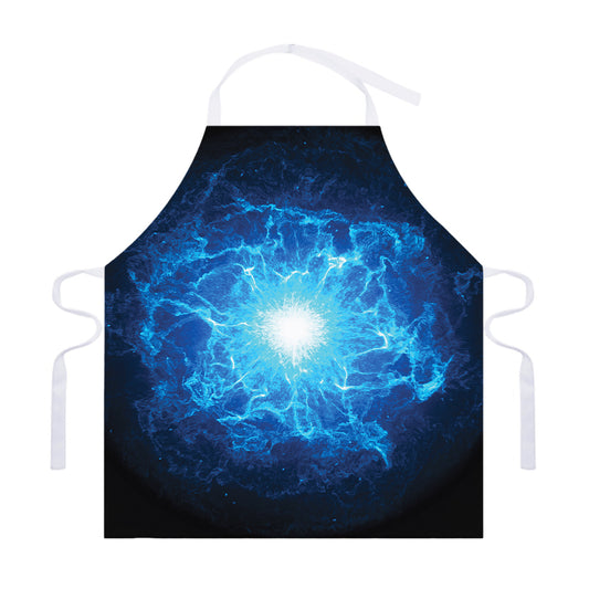 Blue Plasma Energy Print Adjustable Apron