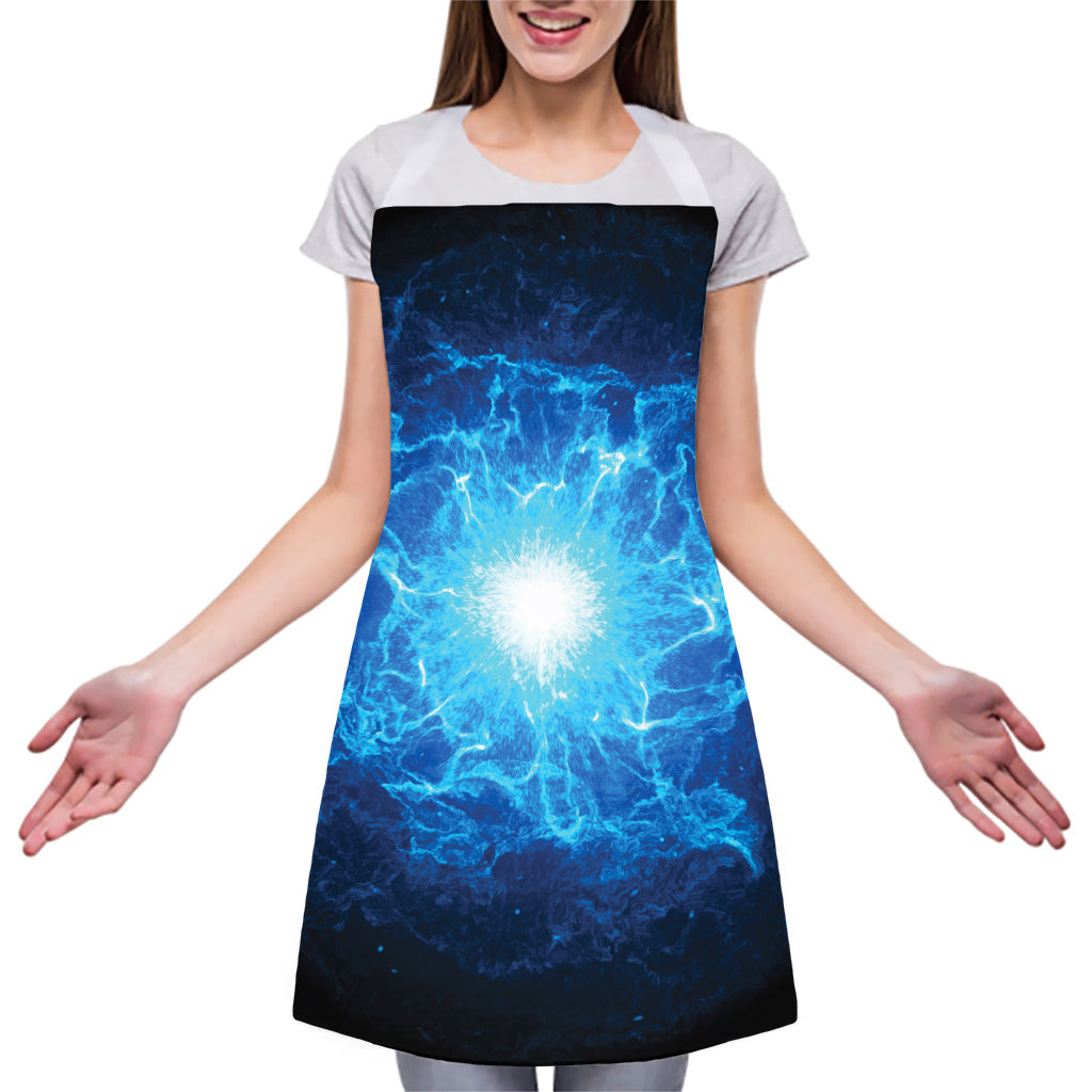 Blue Plasma Energy Print Adjustable Apron