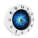 Blue Plasma Energy Print Alarm Clock