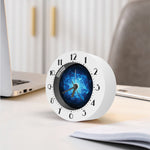 Blue Plasma Energy Print Alarm Clock