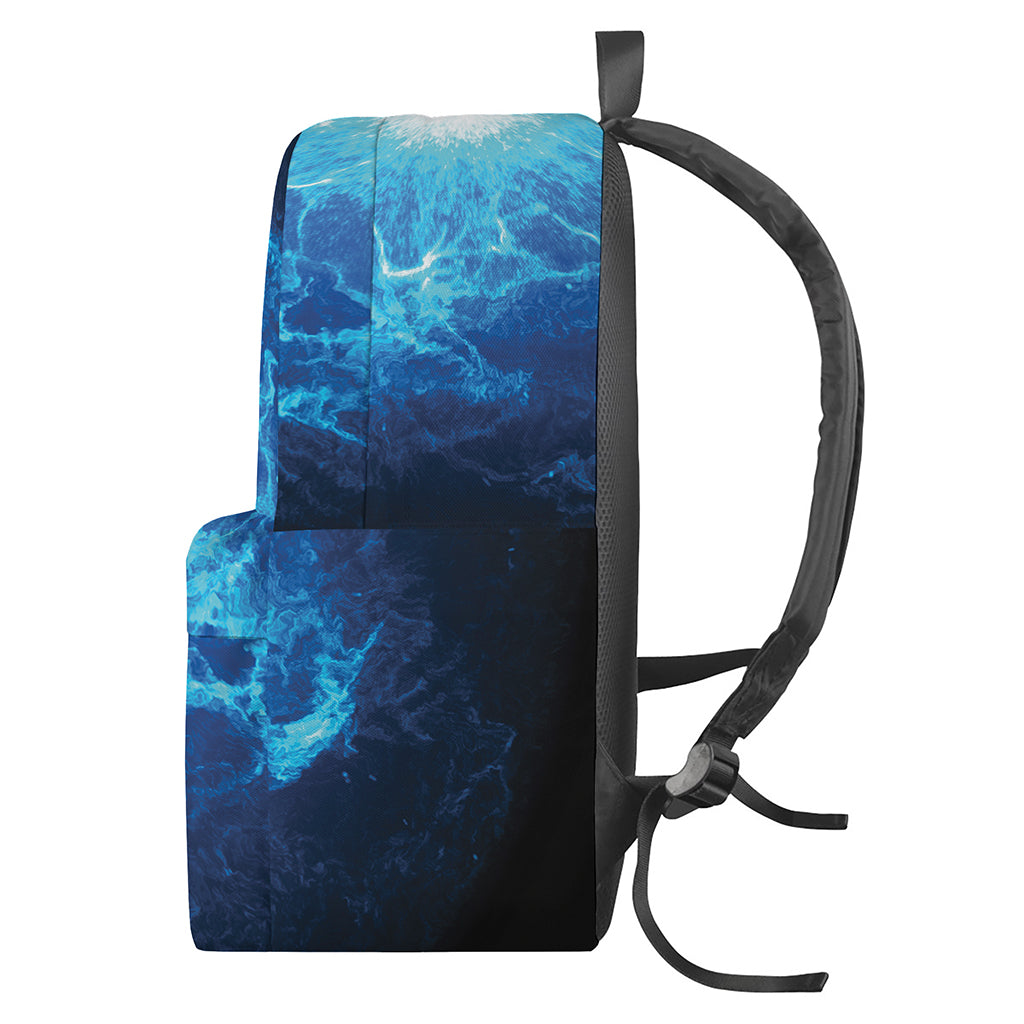 Blue Plasma Energy Print Backpack