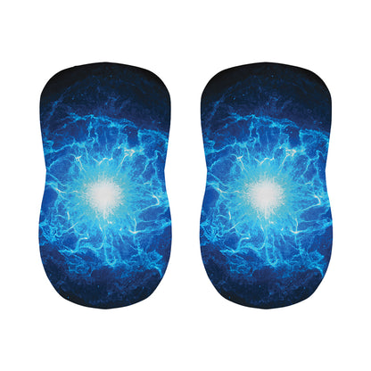 Blue Plasma Energy Print Bar Stool Covers