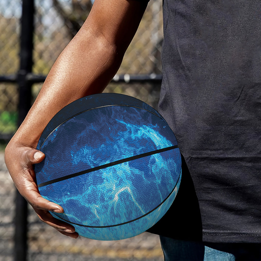 Blue Plasma Energy Print Basketball