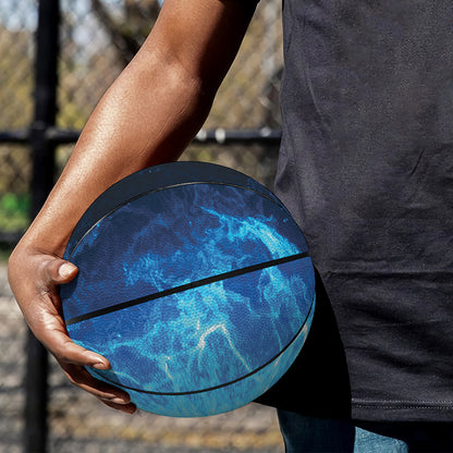 Blue Plasma Energy Print Basketball