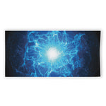 Blue Plasma Energy Print Beach Towel