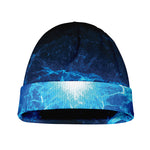 Blue Plasma Energy Print Beanie